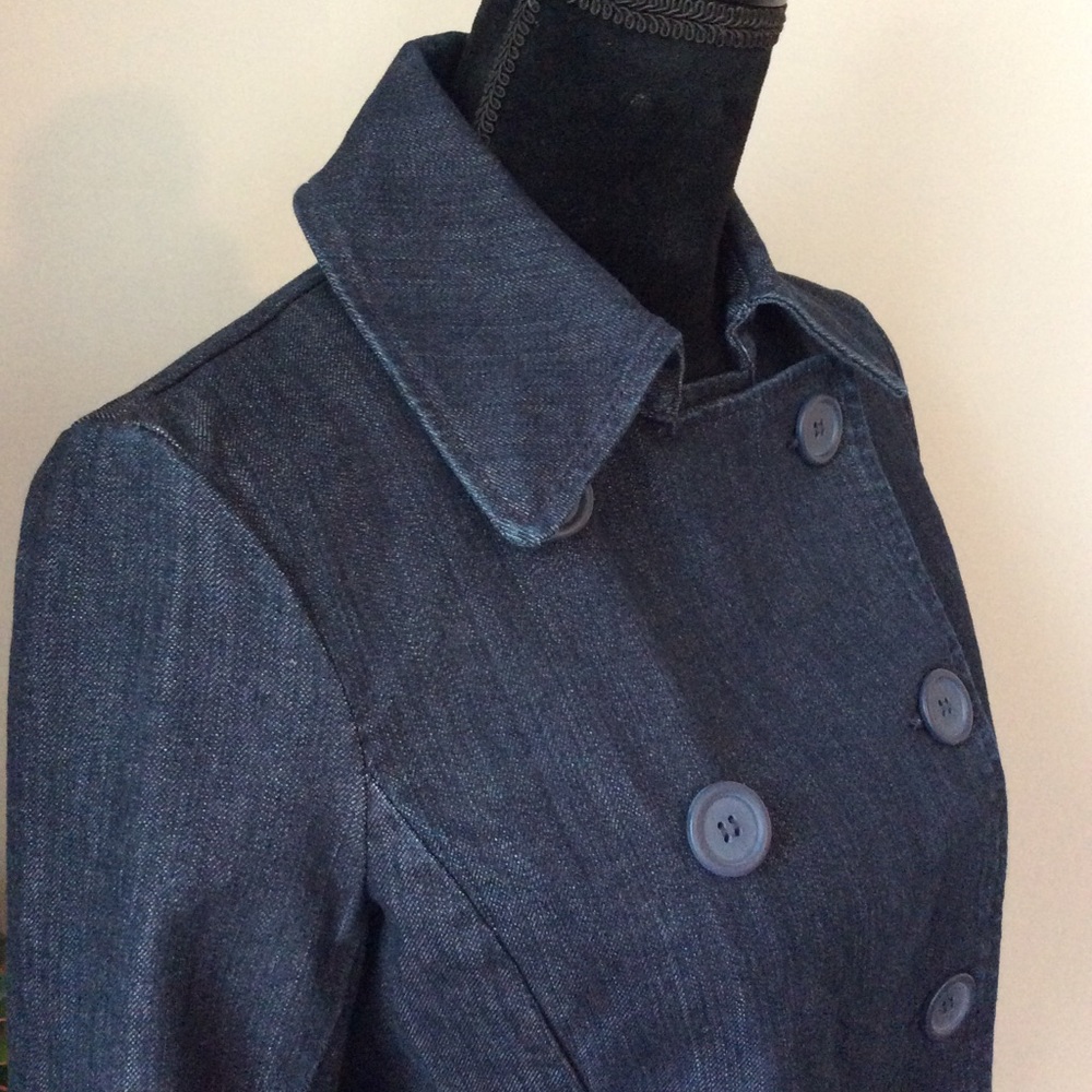New York & Company Denim Double Breasted Jacket - Picture 3 of 8